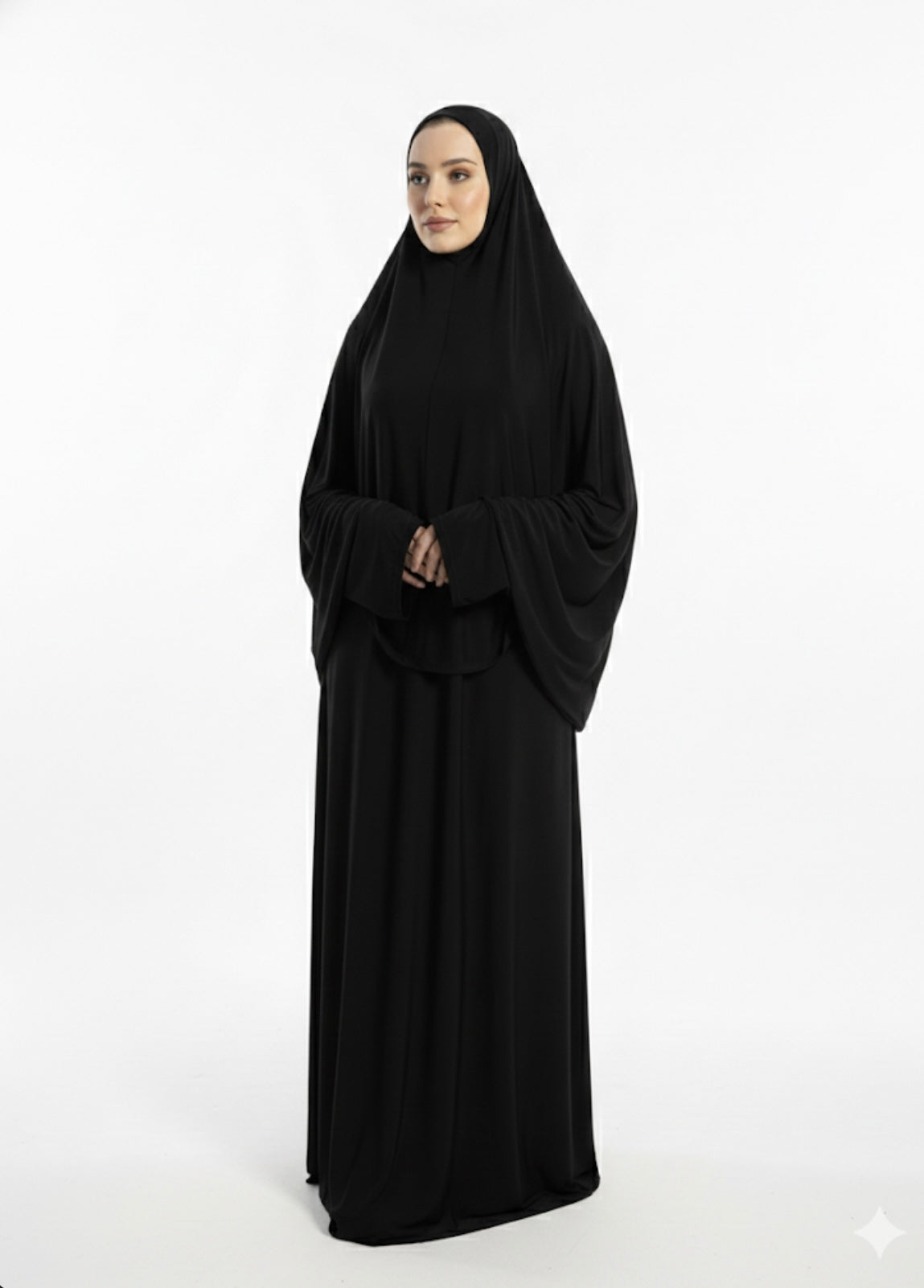 SET KHIMAR + DRESS NOIR