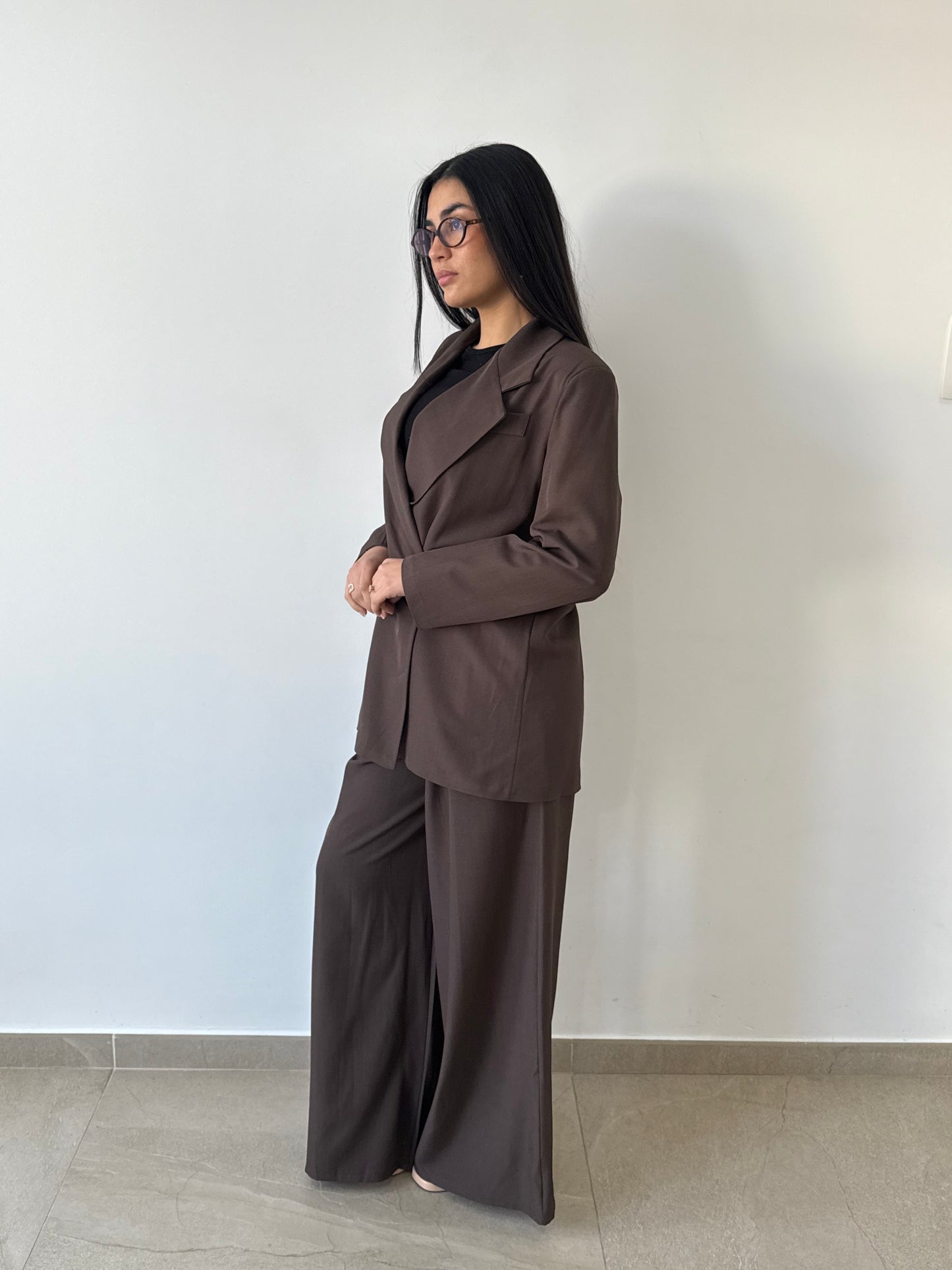 Ensemble tailleur brun