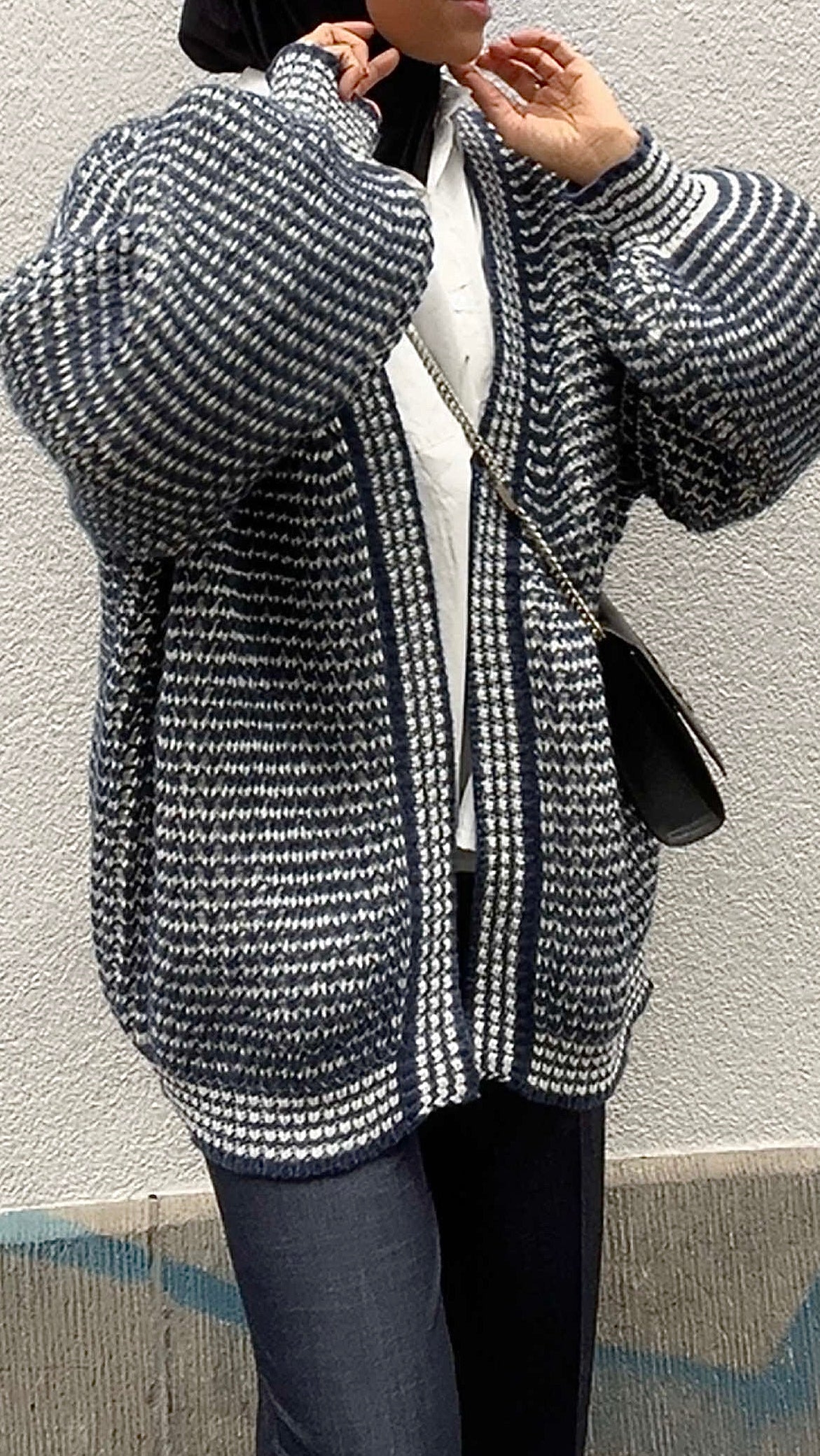 Gilet en maille bleu