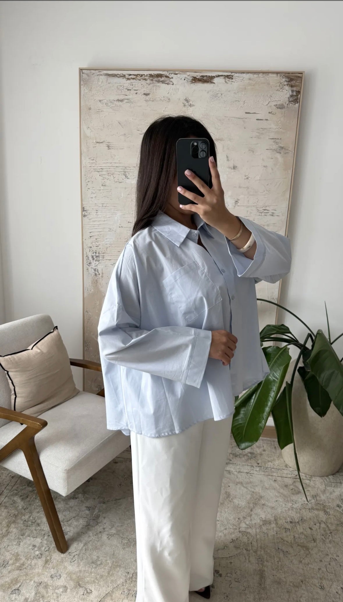 Chemise oversize bleu
