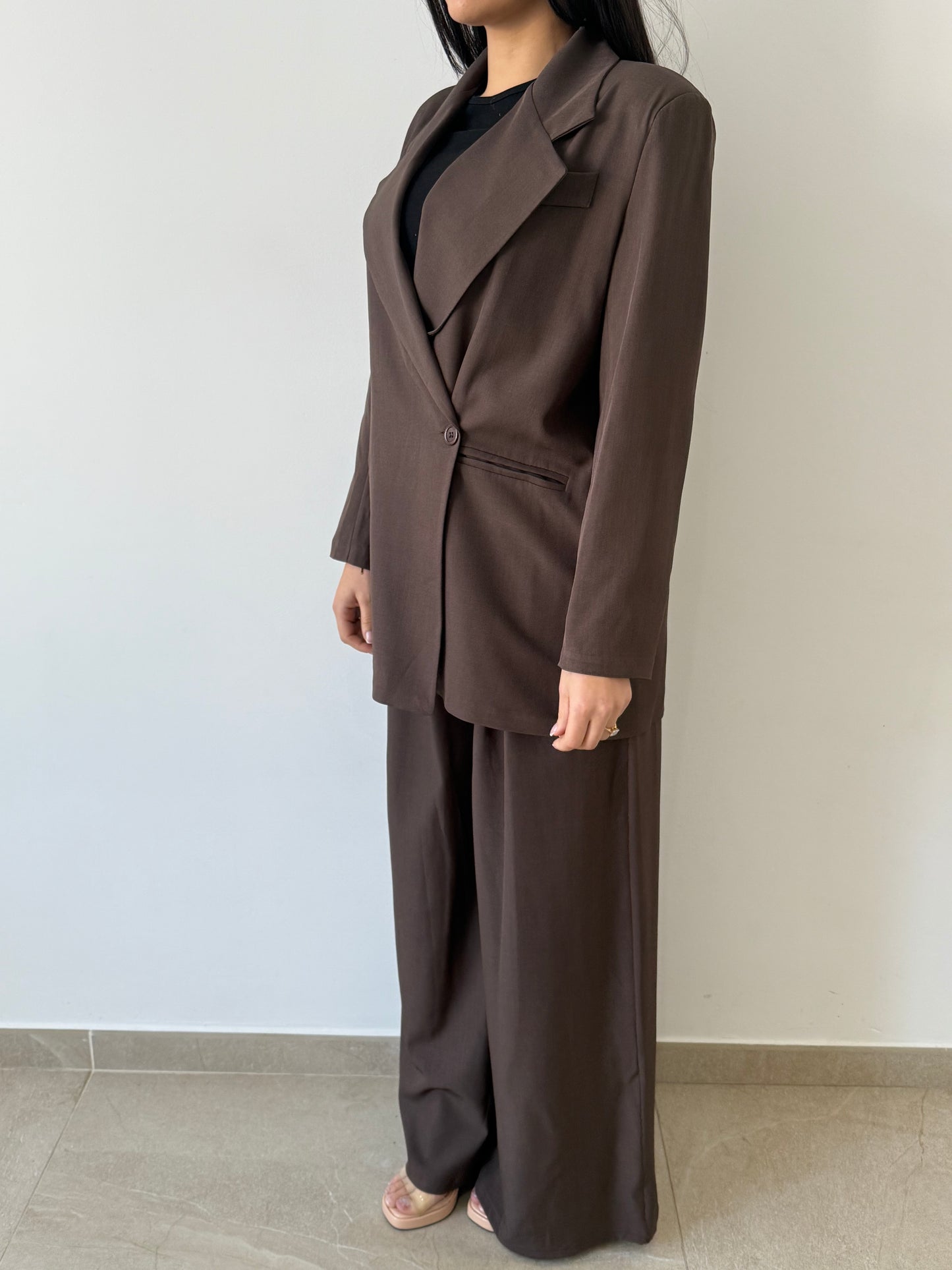 Ensemble tailleur brun
