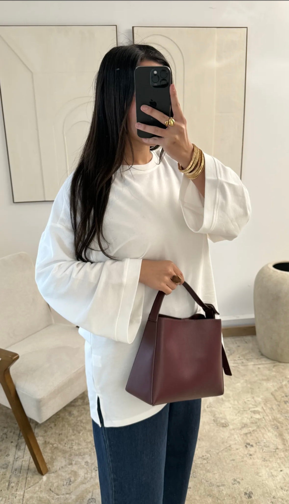 T-shirt longue manche blanc