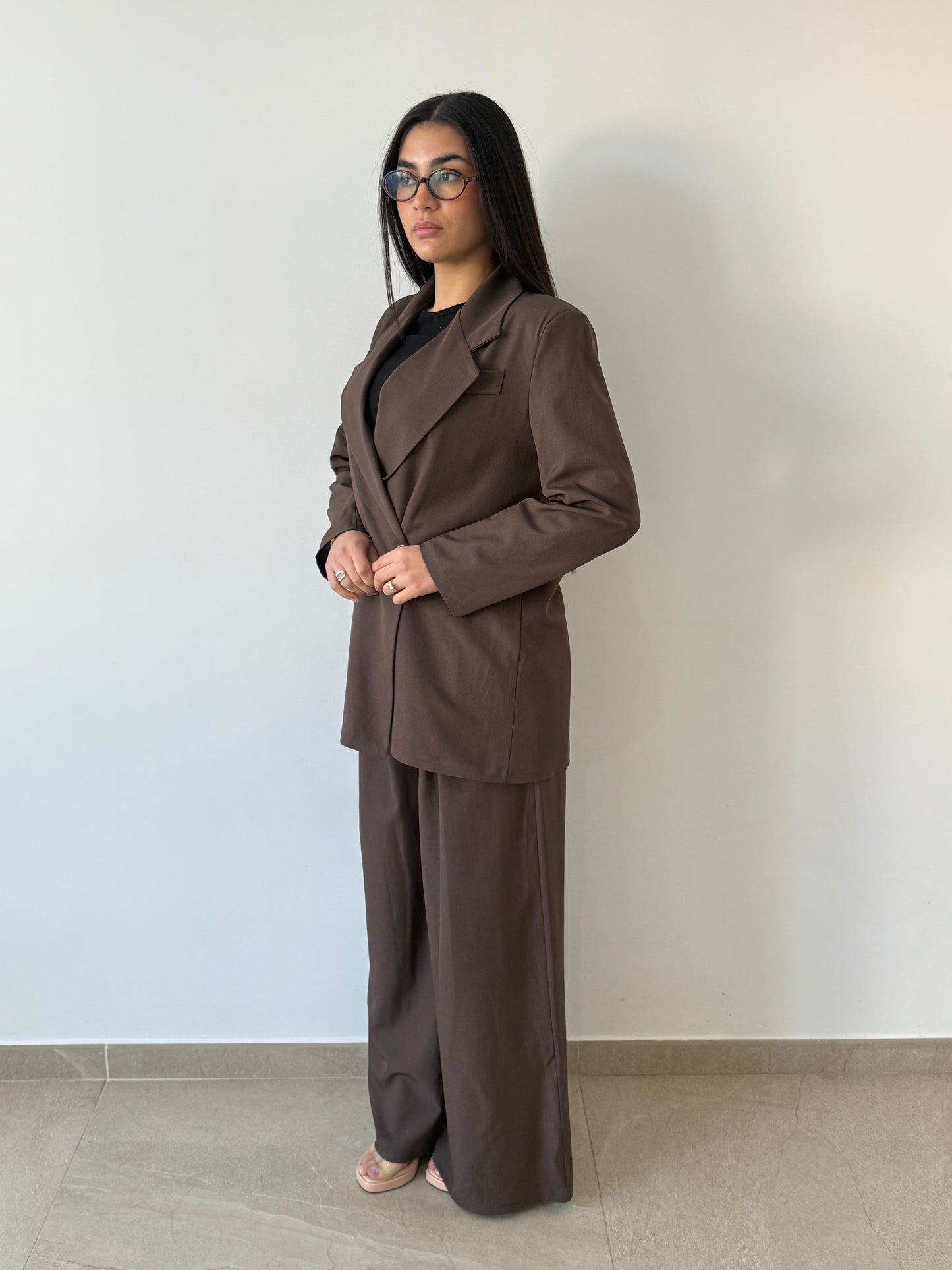 Ensemble tailleur brun